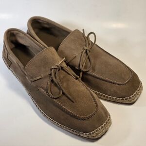 Massimo Dutti Men's Suede Beige Casual Slip On Loafers Size EU 44 US 10